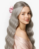 Extensiones Clip-In Frosted Elegance Bio Highlight – 4 Piezas, 24", 220 g (Fibra Resistente al Calor)