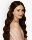 Extensiones Clip-In Chestnut Bloom Bio Highlight – 4 Piezas, 24", 220 g (Fibra Resistente al Calor)