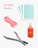 Kit de instalación y mantenimiento de extensiones con Super Tape precortada