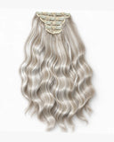 Extensiones Clip-In Crystal Lace – 4 Piezas, 24", 220 g (Fibra Resistente al Calor)