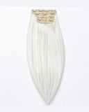 Extensiones Clip-In Snow Angel  – 4 Piezas, 26", 190 g (Fibra Resistente al Calor)