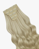 Extensiones Clip-In Ivory Rose Bio Highlight – 4 Piezas, 24", 220 g (Fibra Resistente al Calor)