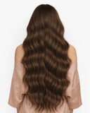 Coleta/Cortina de Fibra Chesnut Babe Ondulada – 26” 200 g (Sintética, Heat-Friendly)