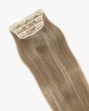 Extensiones Clip-In Sandy Kiss Bio Highlight – 4 Piezas, 24", 220 g (Fibra Resistente al Calor)
