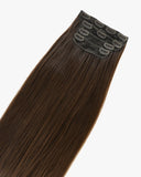 Extensiones Clip-In Chocolate Sugar Bio Highlight – 4 Piezas, 24", 220 g (Fibra Resistente al Calor)