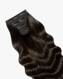 Extensiones Clip-In Espresso Charm Bio Highlight – 4 Piezas, 24", 220 g (Fibra Resistente al Calor)