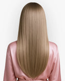 Extensiones Clip-In Sandy Kiss Bio Highlight – 4 Piezas, 24", 220 g (Fibra Resistente al Calor)