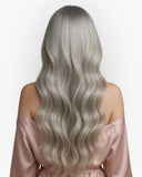 Extensiones Clip-In Frosted Elegance Bio Highlight – 4 Piezas, 24", 220 g (Fibra Resistente al Calor)