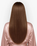Extensiones Clip-In Chesnut Babe Bio Highlight – 4 Piezas, 24", 220 g (Fibra Resistente al Calor)