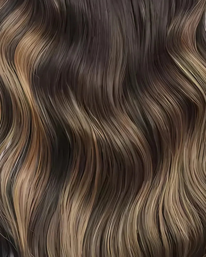 Extensiones Clip-In Black Velvet Bio Highlight – 4 Piezas, 220 g (Fibra Resistente al Calor)