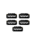 Clips para Extensiones de Cabello – 5 Piezas (2.8 × 1.3 cm, Con Silicona)