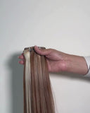 Cortina de Cabello 100% Humano Premium – Castaño Combinado – 100 g